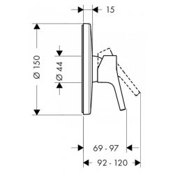 Смеситель Hansgrohe Talis S 72605000 для душа