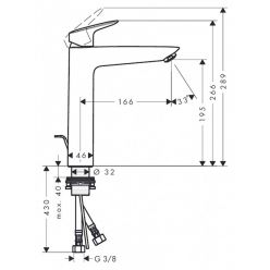 Смеситель Hansgrohe Logis 71090000 для раковины