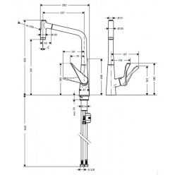 Смеситель Hansgrohe Metris 14820800 для кухонной мойки