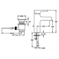 Смеситель Jacob Delafon Singulier E10860-CP для раковины