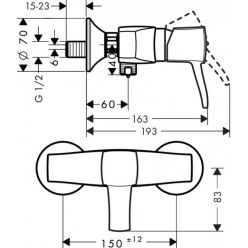 Смеситель Hansgrohe Metropol Classic 31360000 для душа