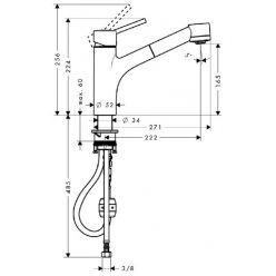 Смеситель Hansgrohe Talis S 32841000 для кухонной мойки