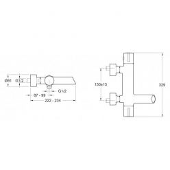 Термостат Jacob Delafon Toobi E8992-CP для ванны с душем