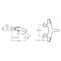 Термостат Jacob Delafon Symbol E71684-CP для ванны с душем