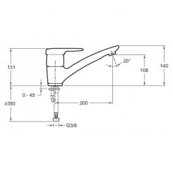 Смеситель Jacob Delafon Kandel E667RU-CP для кухонной мойки