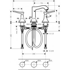 Смеситель Hansgrohe Metropol Classic 31330000 для раковины