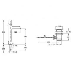 Смеситель Jacob Delafon Toobi E8990-CP для раковины