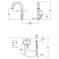 Смеситель Jacob Delafon Sensate E72218-B7-VS для кухонной мойки