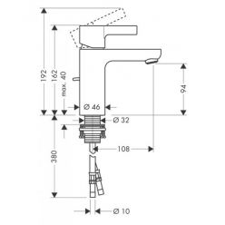 Смеситель Hansgrohe Metris S 31060000 для раковины