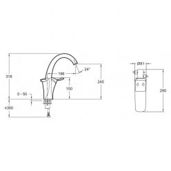 Смеситель Jacob Delafon Carafe E18865-VS для кухонной мойки