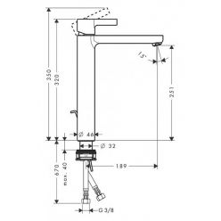 Смеситель Hansgrohe Metris S 31022000 для раковины