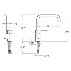 Смеситель Jacob Delafon July E5243-CP для кухонной мойки