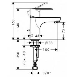 Смеситель Hansgrohe Talis E2 31612000 для раковины