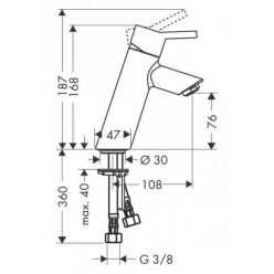 Смеситель Hansgrohe Talis 32041000 для раковины