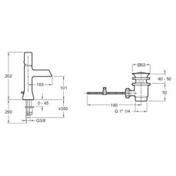 Смеситель Jacob Delafon Toobi E8959-CP для раковины