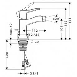 Смеситель Hansgrohe Metris Classic 31275000 для биде