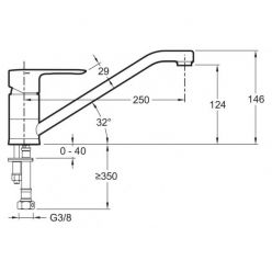 Смеситель Jacob Delafon July E16084-4-CP для кухонной мойки