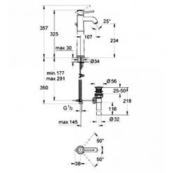 Смеситель Grohe BauClassic 32868000 для раковины