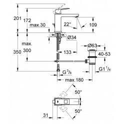 Смеситель Grohe Eurocube 23445000 для раковины