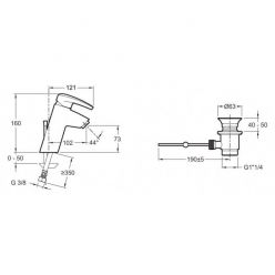 Смеситель Jacob Delafon Tea E72600-CP для раковины