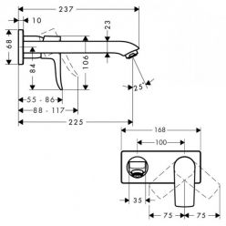 Смеситель Hansgrohe Metris 31086000 для раковины