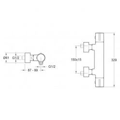 Термостат Jacob Delafon Toobi E8991-CP для душа