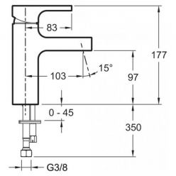 Смеситель Jacob Delafon Strayt E98339-CP для раковины