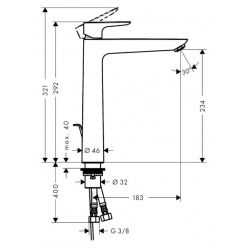 Смеситель Hansgrohe Talis E 71716000 для раковины