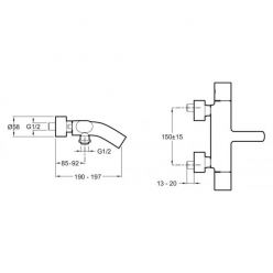 Смеситель Jacob Delafon Talan E10105RU-CP для ванны с душем
