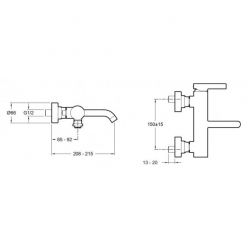 Смеситель Jacob Delafon Stillness E12778-4-CP ванны с душем