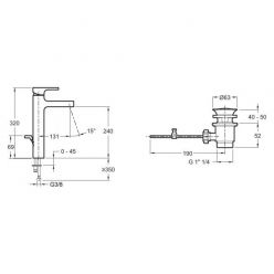 Смеситель Jacob Delafon Strayt E37329-CP для раковины