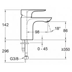 Смеситель Jacob Delafon Aleo E72277-CP для раковины