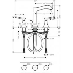 Смеситель Hansgrohe Metropol Classic 31331000 для раковины