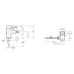 Смеситель Jacob Delafon Cuff E37045-CP для биде