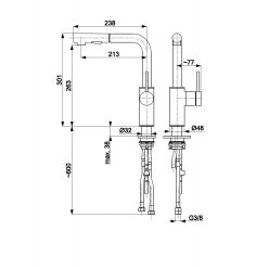 Смеситель для кухни Armatura Duero Basic 6623-110-81 черный