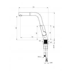 Смеситель для кухни Deante SILIA Steel BQS_F73M брашированная сталь
