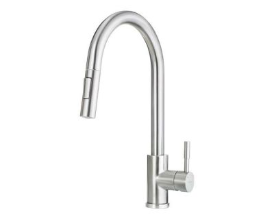 Смеситель для мойки Deante Lima BBM_F72M с выдвижным изливом стальной