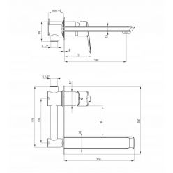 Смеситель для раковины Deante Arnika BQA_R54L матовое золото