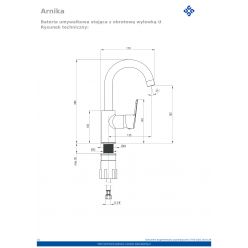 Смеситель для умывальника Deante Arnika Titanium BQA_D24M титан