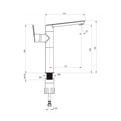 Смеситель для умывальника Deante Arnika Titanium BQA_D20K титан