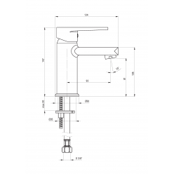 Смеситель для умывальника Deante Tubo BUT_020M хром Смеситель для умывальника Deante Tubo BUT_020M хром