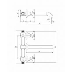 Смеситель для умывальника скрытого монтажа Deante Temisto Bronzo BQT_M54D латунь