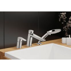 Смеситель на борт ванны Deante Agawa BQG_013M на три отверстия, хром