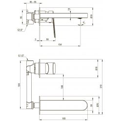 Смеситель скрытого монтажа для умывальника Deante ALPINIA GOLD BGA_Z55L золото