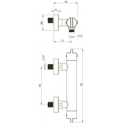 Термостатический смеситель для душа Deante BR Gold BCH_R4BT брашированное золото
