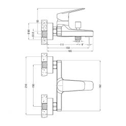 Смеситель для ванны Deante Jasmin BGJ 010M