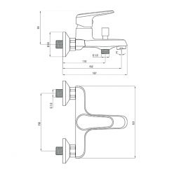 Смеситель для ванны Deante Avis BGV 010M