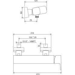 Смеситель для душа TD F 032.20/150