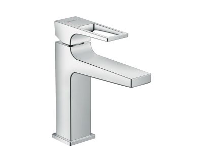 Hansgrohe Metropol Смеситель для раковины 110 однорычажный с рукояткой-петлей со сливным клапаном Push-Open хром 74507000