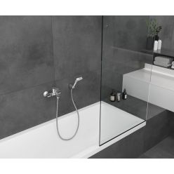 Hansgrohe Vernis Shape Смеситель для ванны однорычажный внешнего монтажа черный матовый 71450670